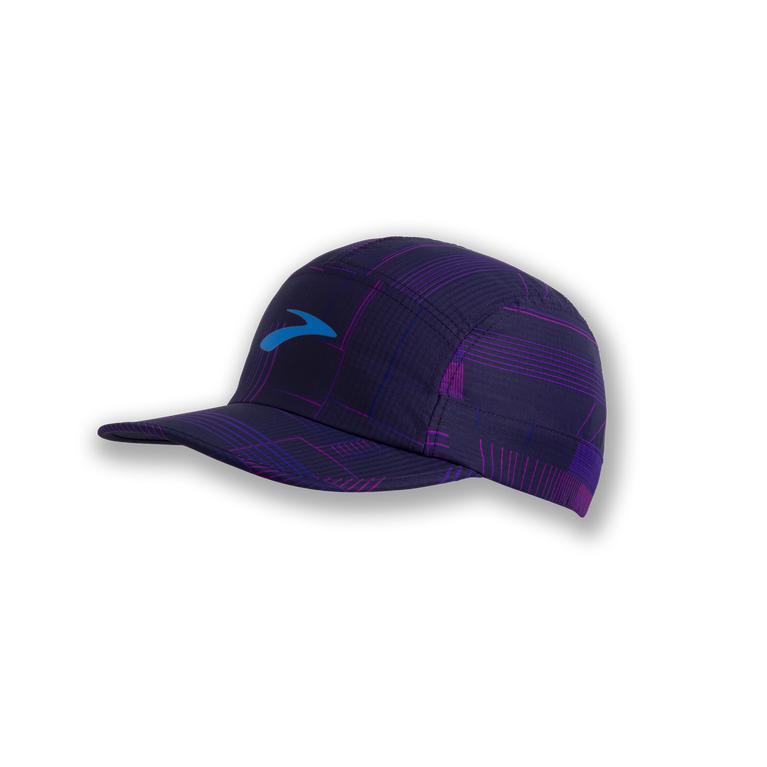 Brooks Propel - Mens Running Hat - Matrix Navy Print/Purple (17846EUVP)